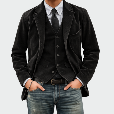 Matthew™ | 2-Piece Set: Velvet Blazer and Vest