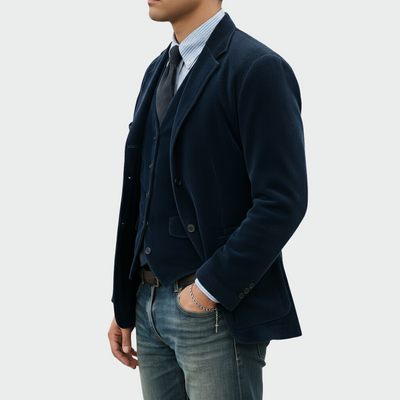 Matthew™ | 2-Piece Set: Velvet Blazer and Vest